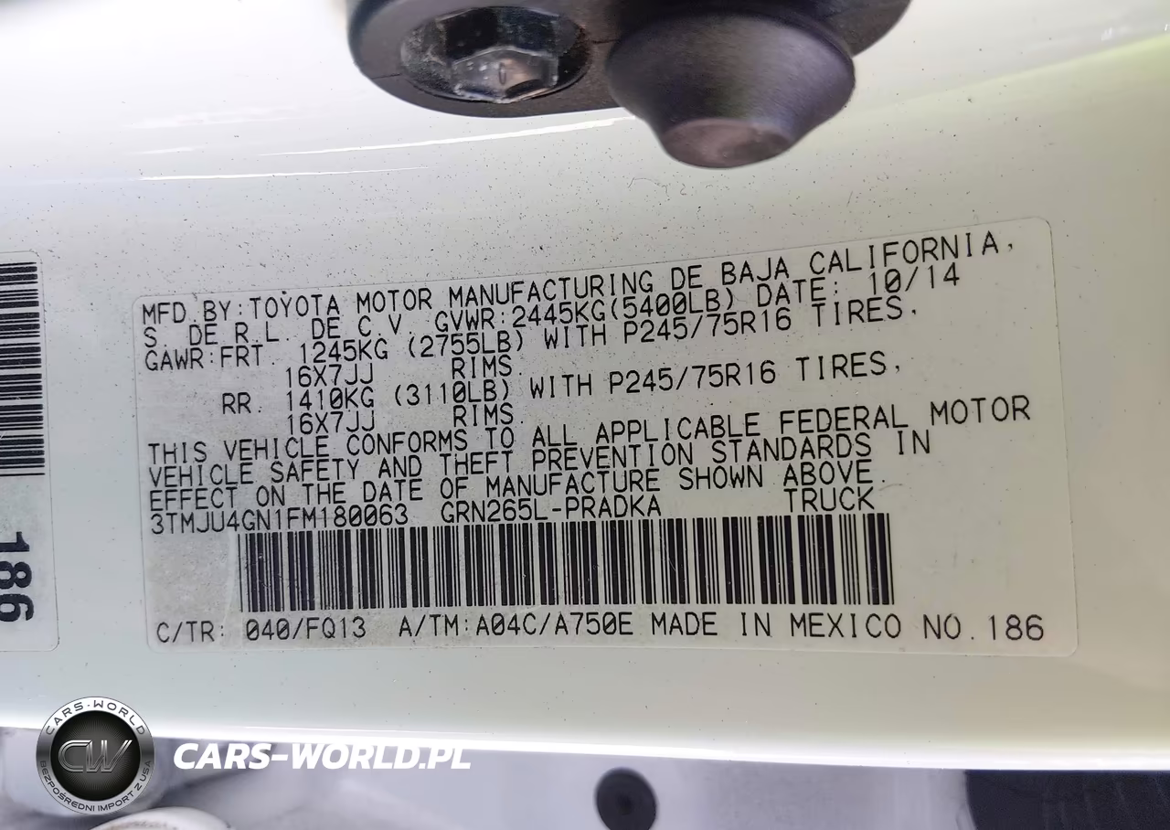 2015 Toyota Tacoma Prerunner V6 VIN:3TMJU4GN1FM180063 - 9