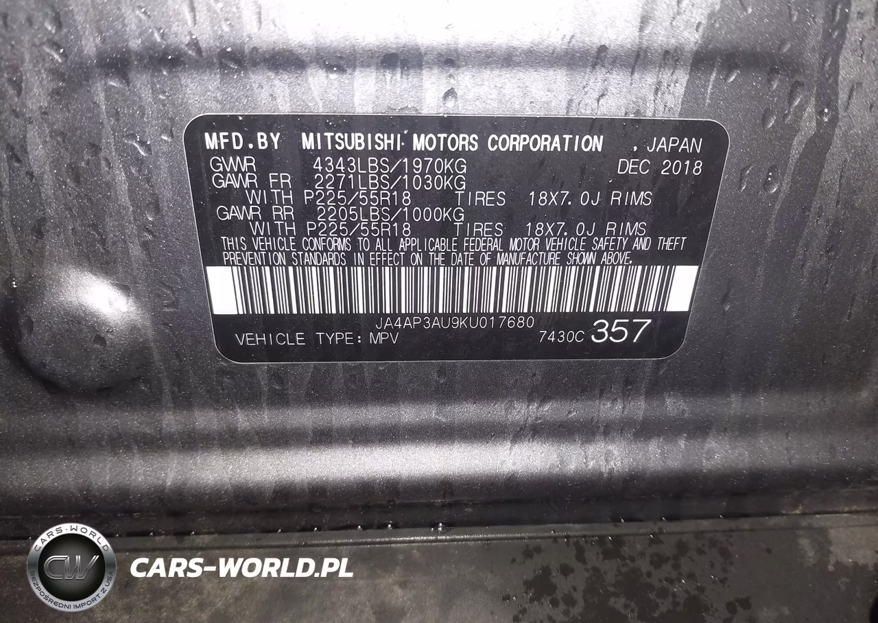 2019 Mitsubishi Outlander Sport 2.0 Es VIN:JA4AP3AU9KU017680 - 9
