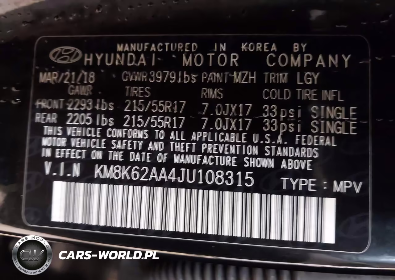 2018 Hyundai Kona Sel VIN:KM8K62AA4JU108315 - 9