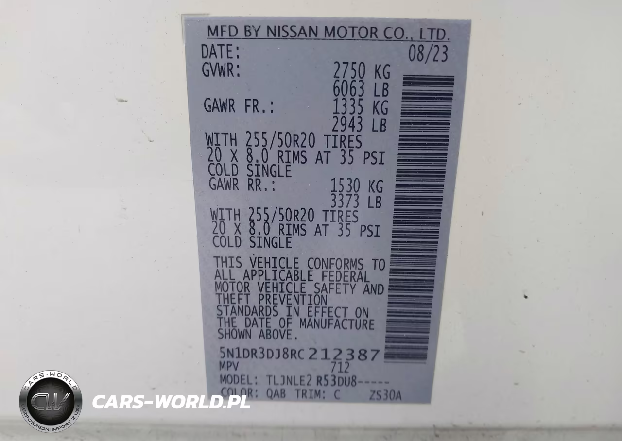 2024 Nissan Pathfinder Platinum 4Wd VIN:5N1DR3DJ8RC212387 - 9