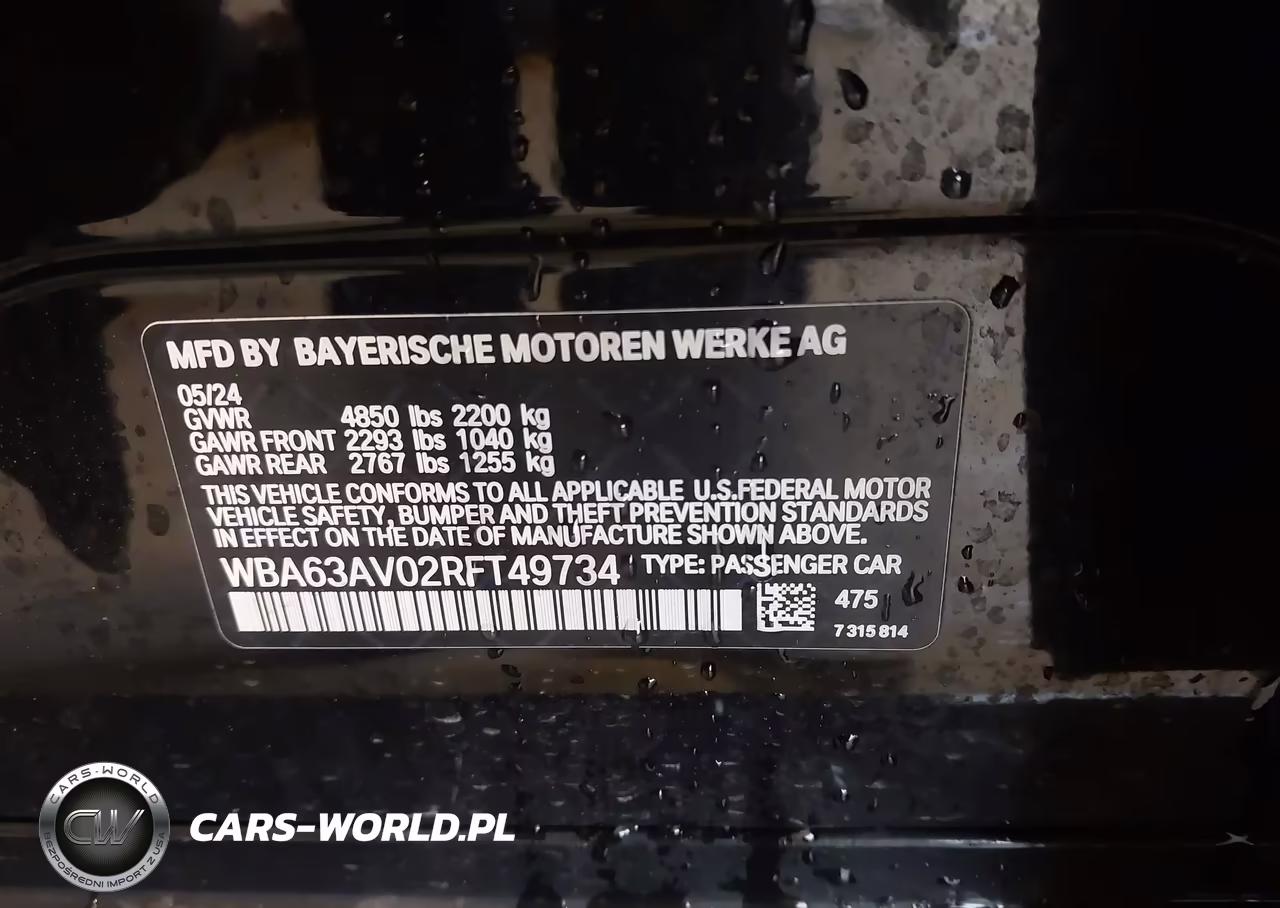 2024 BMW 430I Gran Coupe VIN:WBA63AV02RFT49734 - 9
