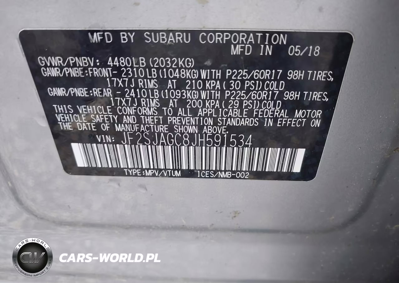 2018 Subaru Forester 2.5I Premium VIN:JF2SJAGC8JH591534 - 9