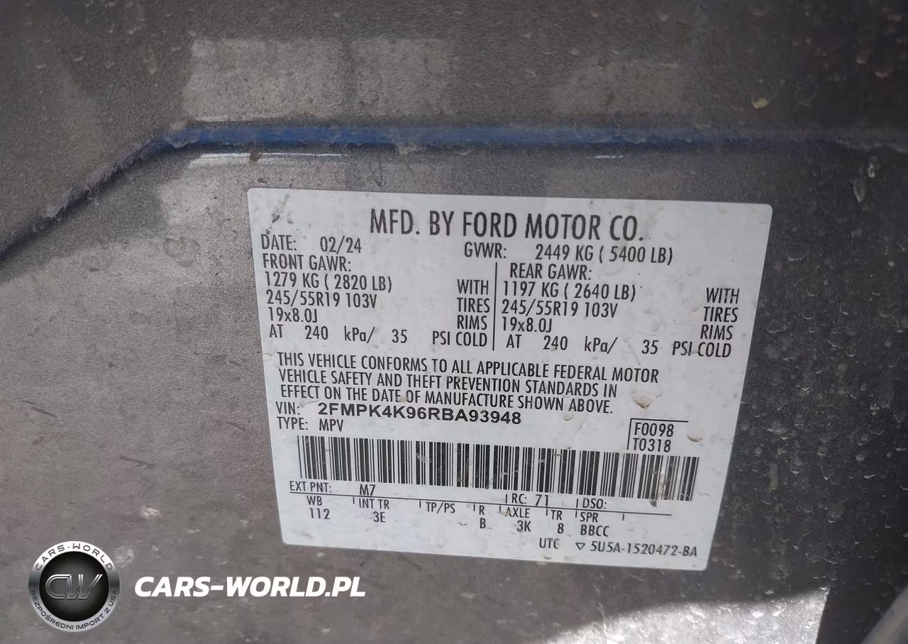 2024 Ford Edge Titanium VIN:2FMPK4K96RBA93948 - 9