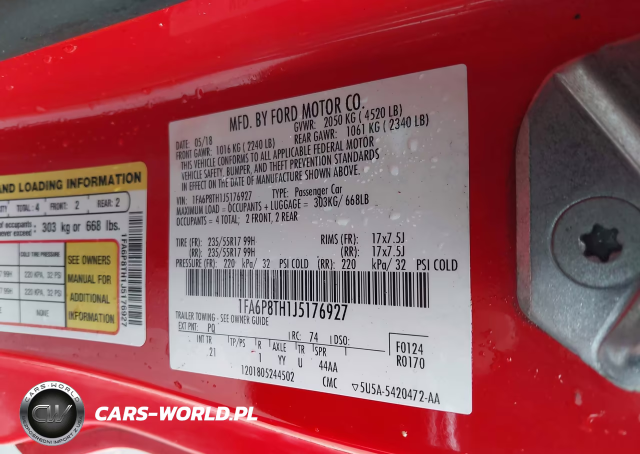 2018 Ford Mustang Ecoboost VIN:1FA6P8TH1J5176927 - 9