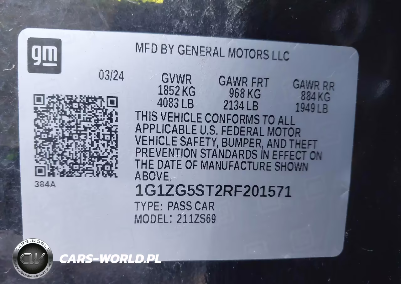 2024 Chevrolet Malibu Fwd Rs VIN:1G1ZG5ST2RF201571 - 9