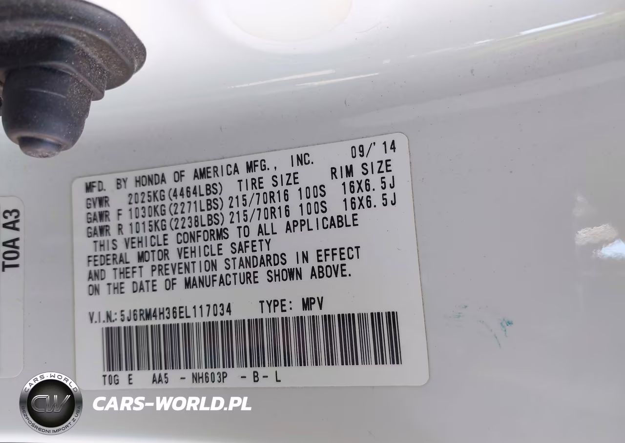 2014 Honda Cr-V Lx VIN:5J6RM4H36EL117034 - 9
