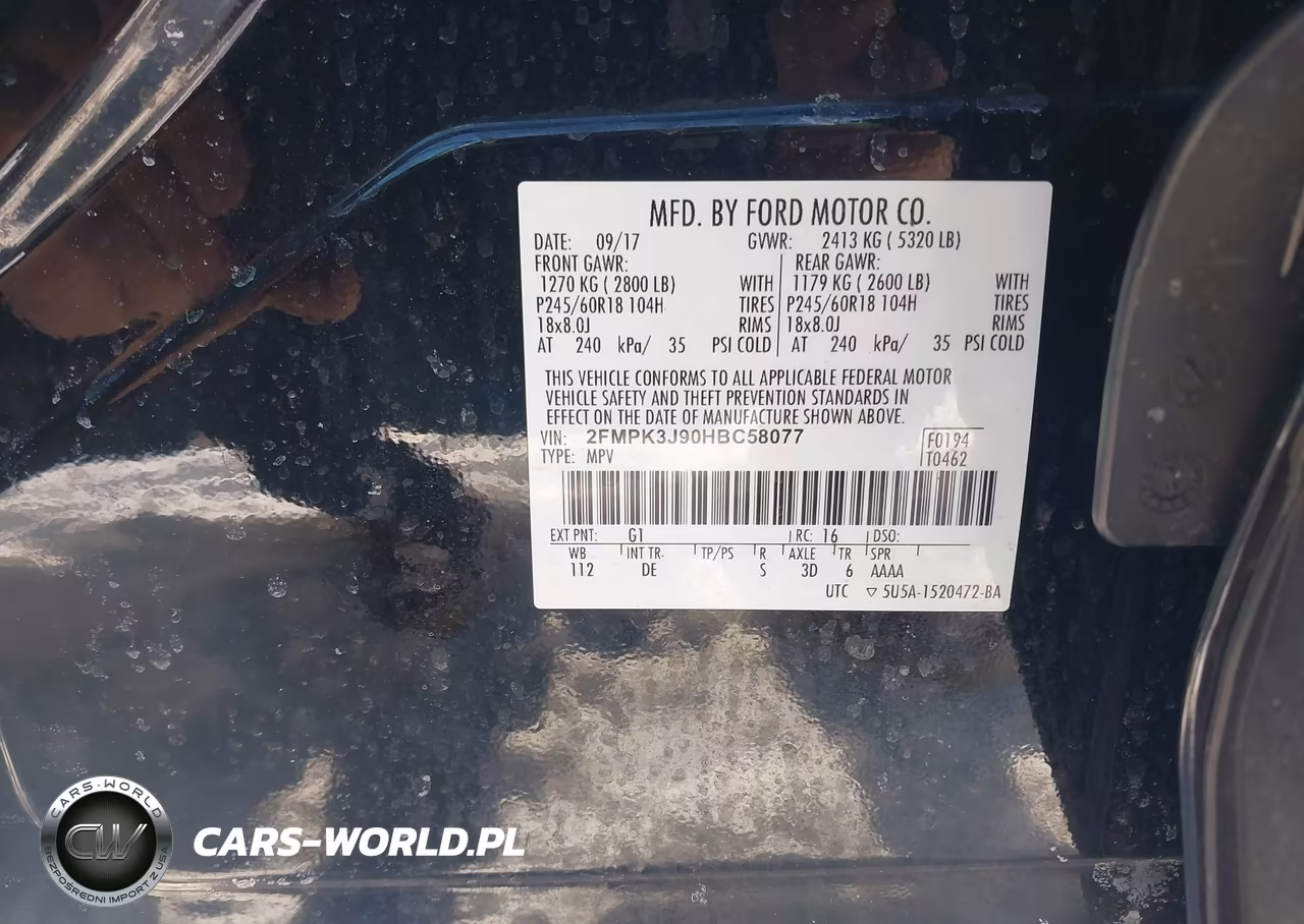 2017 Ford Edge Sel VIN:2FMPK3J90HBC58077 - 9
