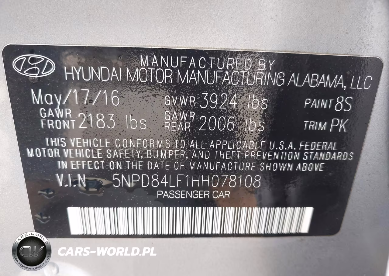 2017 Hyundai Elantra Se VIN:5NPD84LF1HH078108 - 9