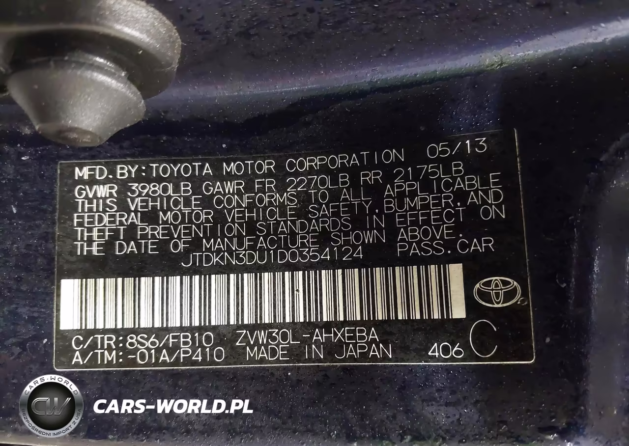 2013 Toyota Prius Three VIN:JTDKN3DU1D0354124 - 9
