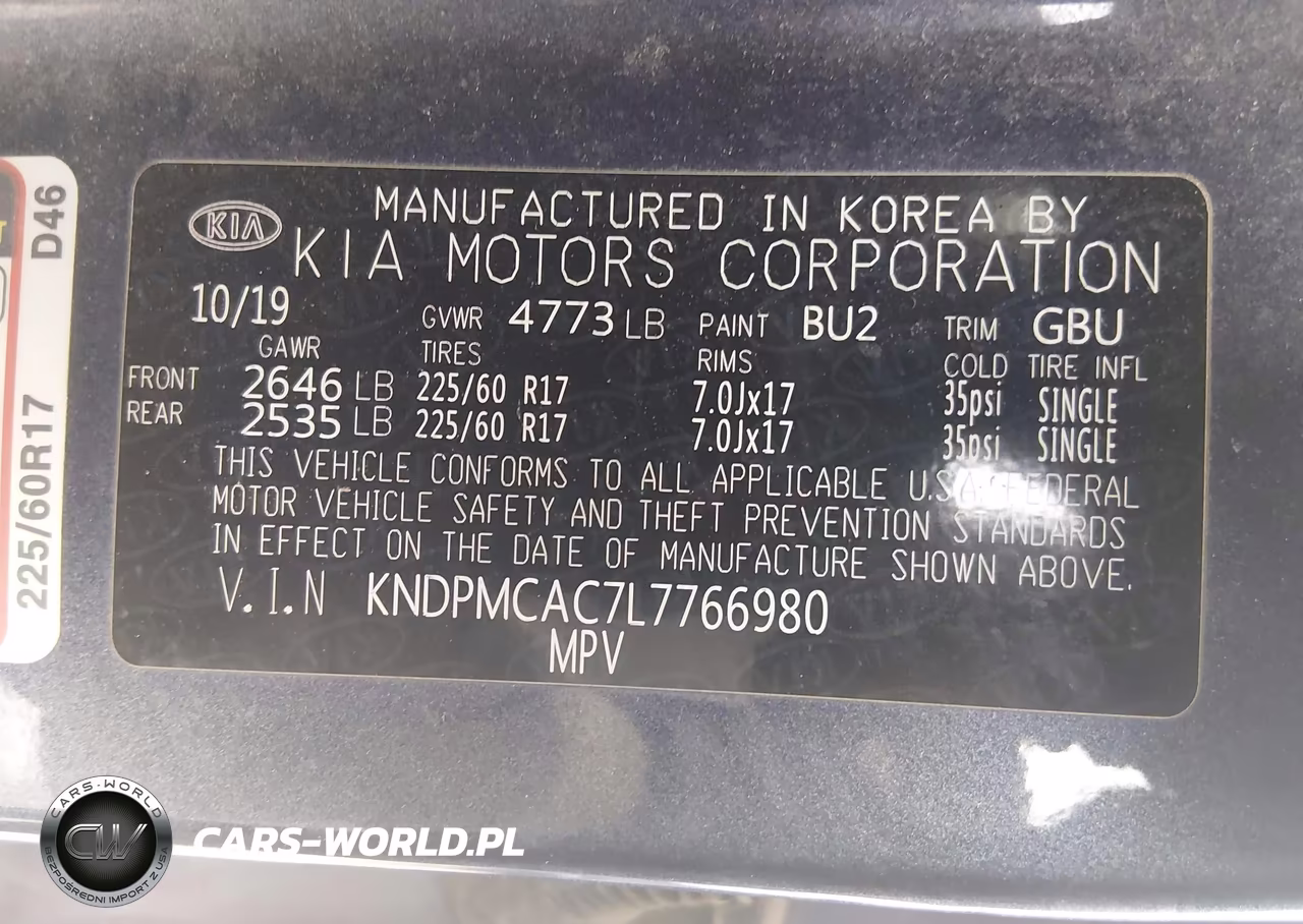 2020 Kia Sportage Lx VIN:KNDPMCAC7L7766980 - 9