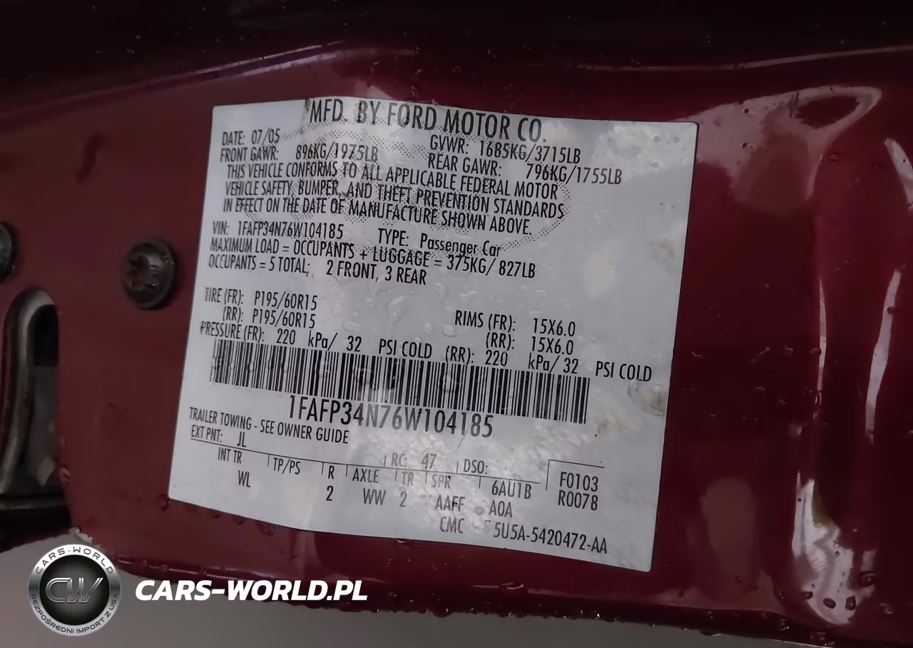 2006 Ford Focus Zx4 VIN:1FAFP34N76W104185 - 9