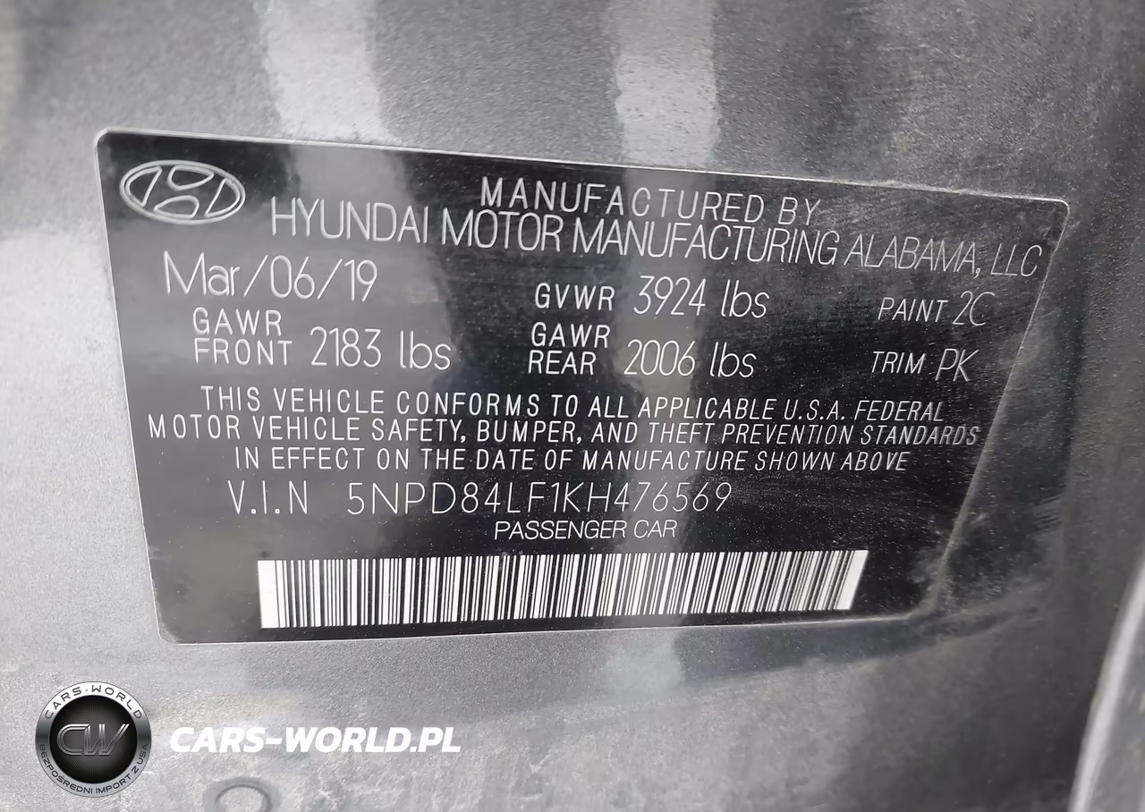 2019 Hyundai Elantra Sel VIN:5NPD84LF1KH476569 - 9