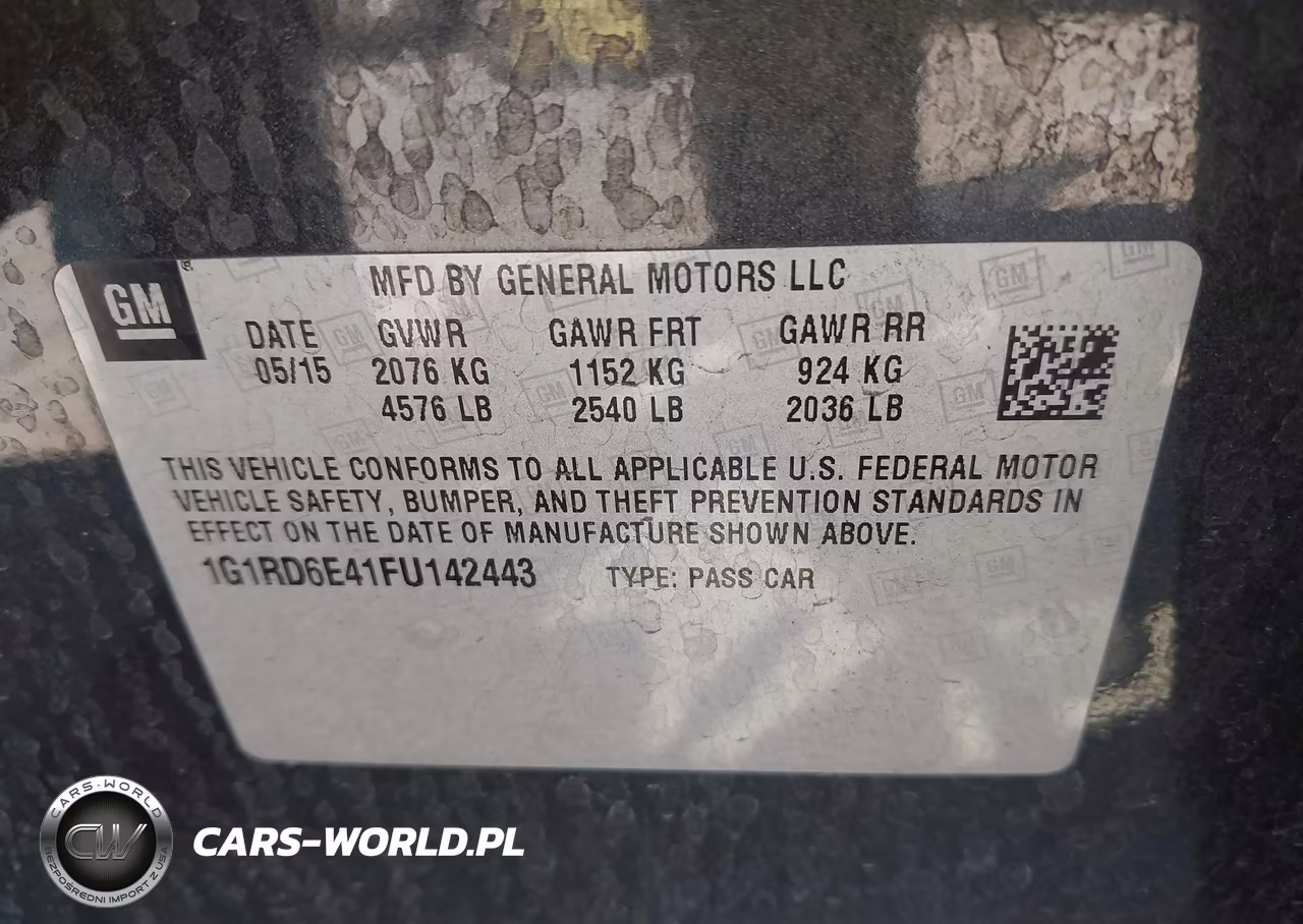 2015 Chevrolet Volt VIN:1G1RD6E41FU142443 - 9