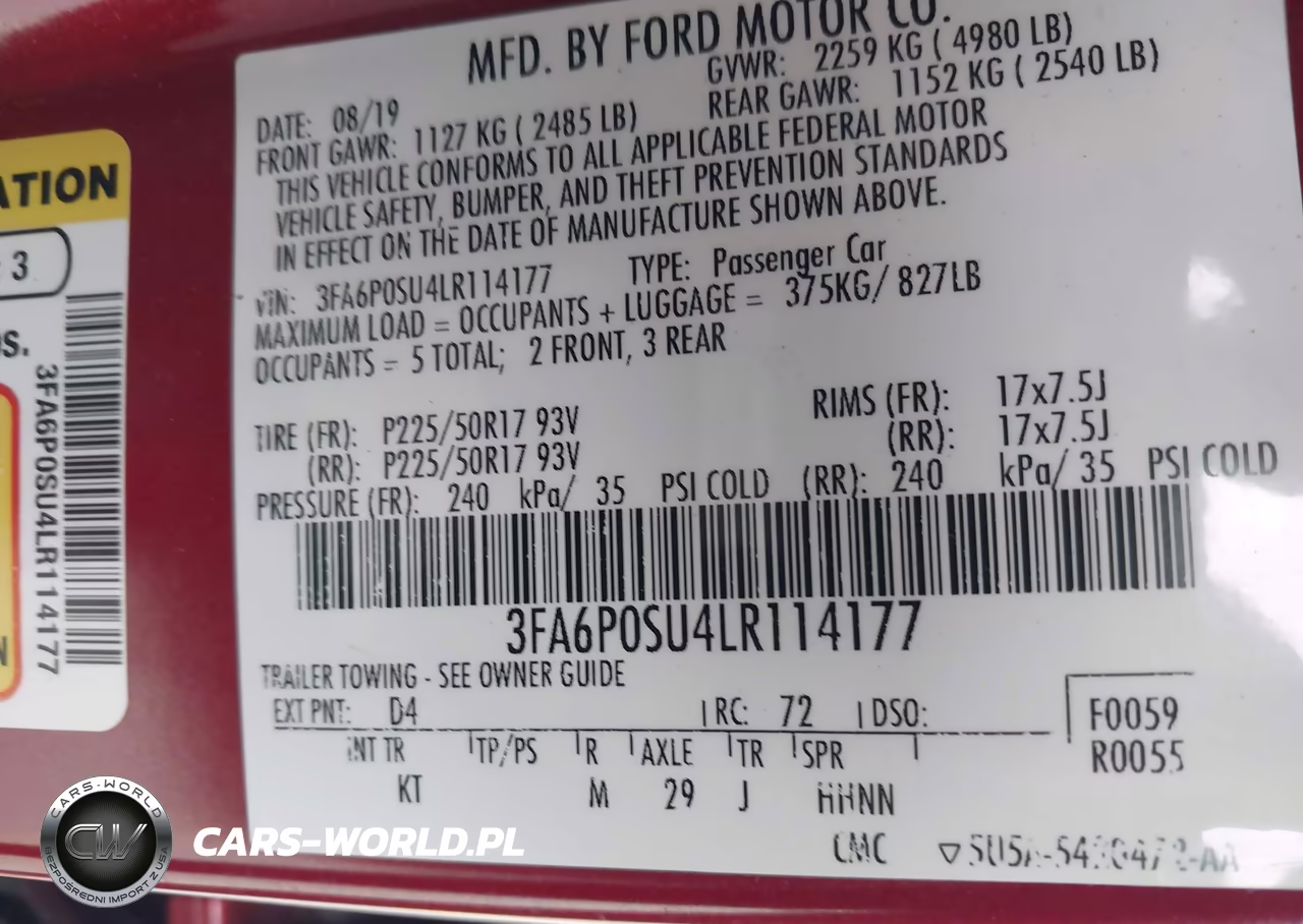 2020 Ford Fusion Plug-In Hybrid Titanium VIN:3FA6P0SU4LR114177 - 9