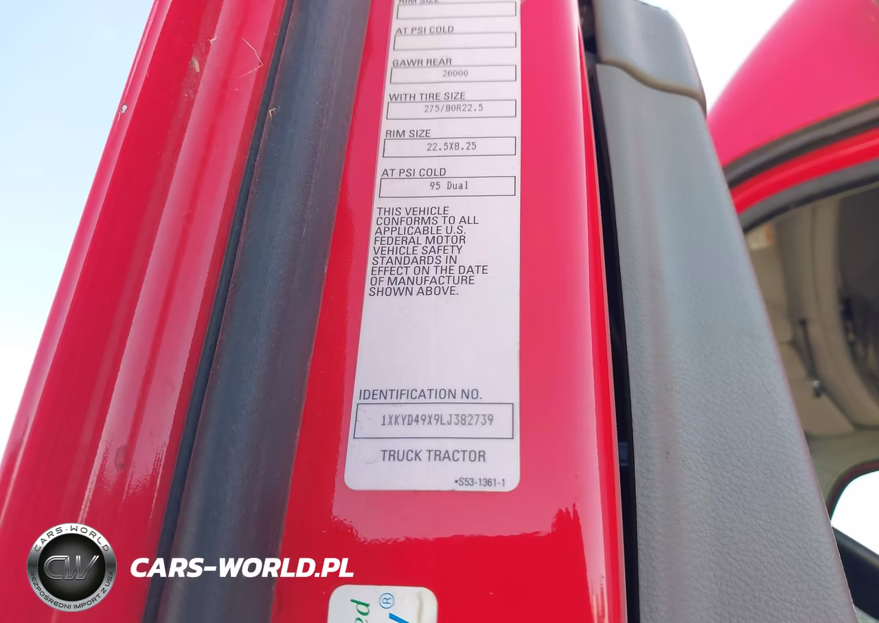 2020 Kenworth T680 VIN:1XKYD49X9LJ382739 - 8