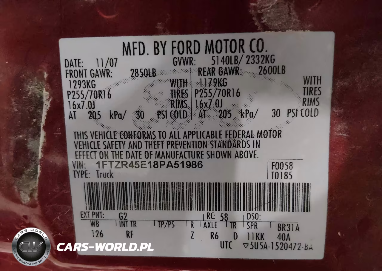 2008 Ford Ranger Fx4 Off-Road-Sport-Xlt VIN:1FTZR45E18PA51986 - 9