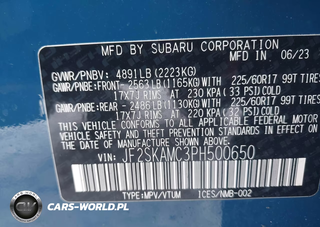2023 Subaru Forester Wilderness VIN:JF2SKAMC3PH500650 - 9