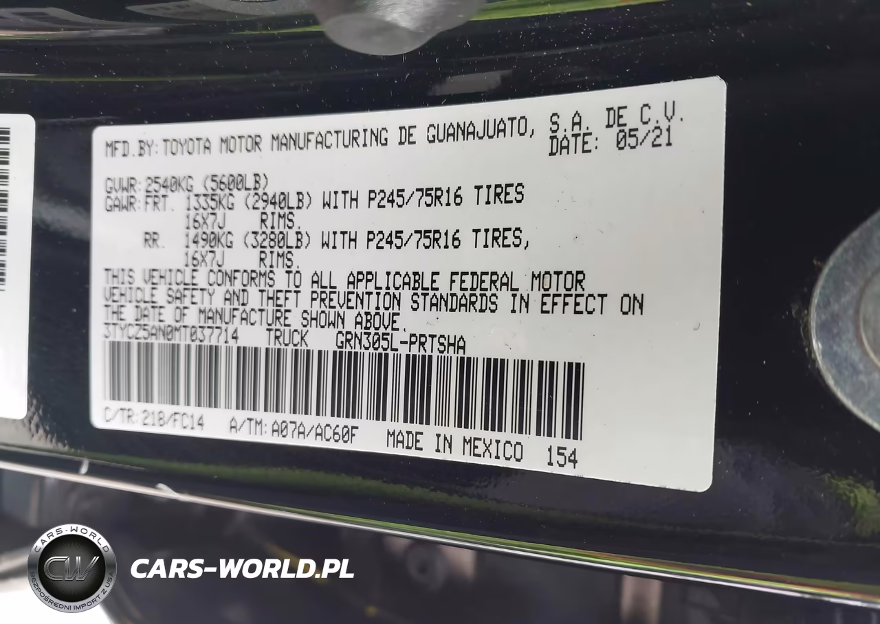 2021 Toyota Tacoma Sr5 V6 VIN:3TYCZ5AN0MT037714 - 9