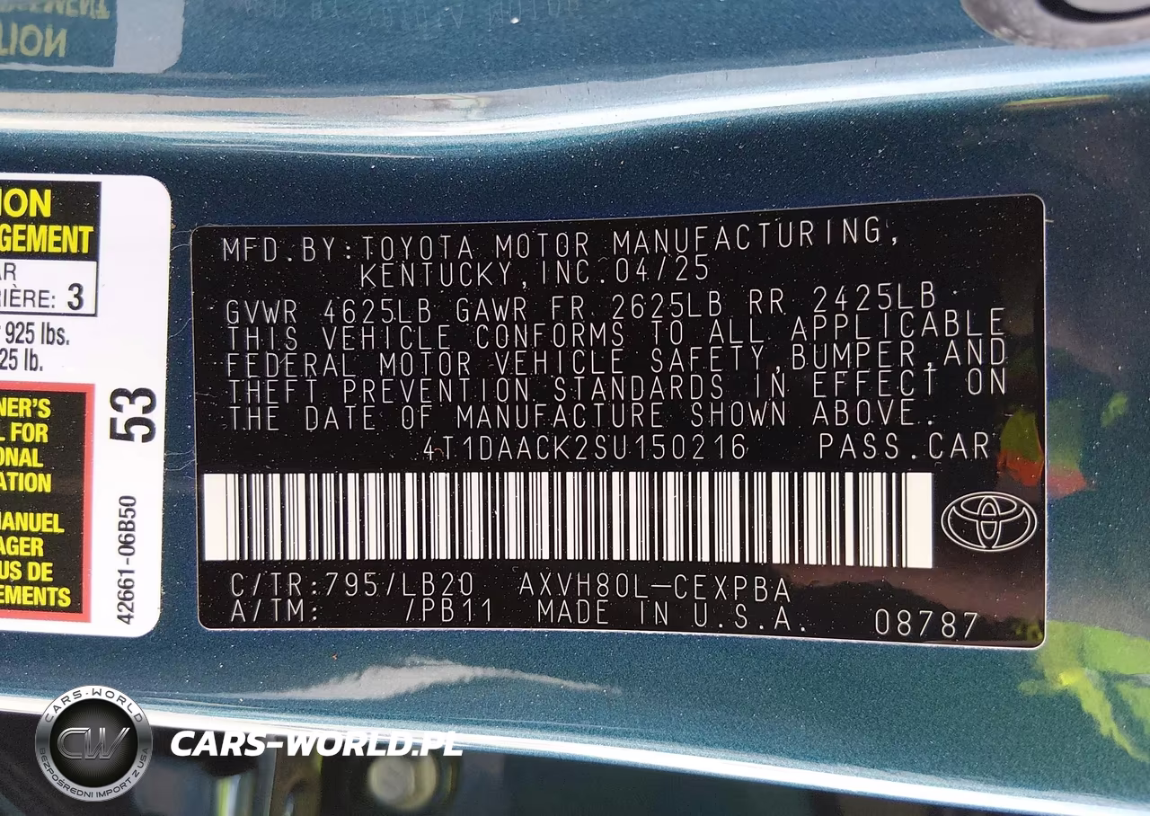 2025 Toyota Camry Xse VIN:4T1DAACK2SU150216 - 9