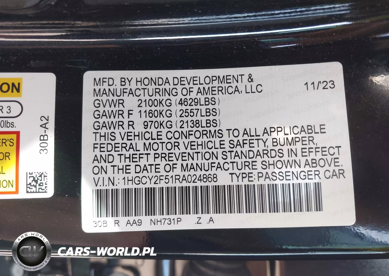 2024 Honda Accord Hybrid Sport VIN:1HGCY2F51RA024868 - 9