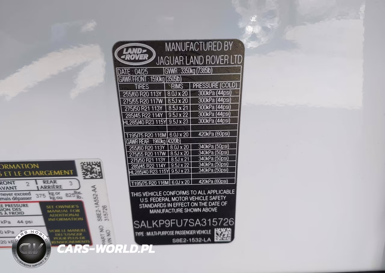 2025 Land Rover Range Rover P400 Se VIN:SALKP9FU7SA315726 - 9