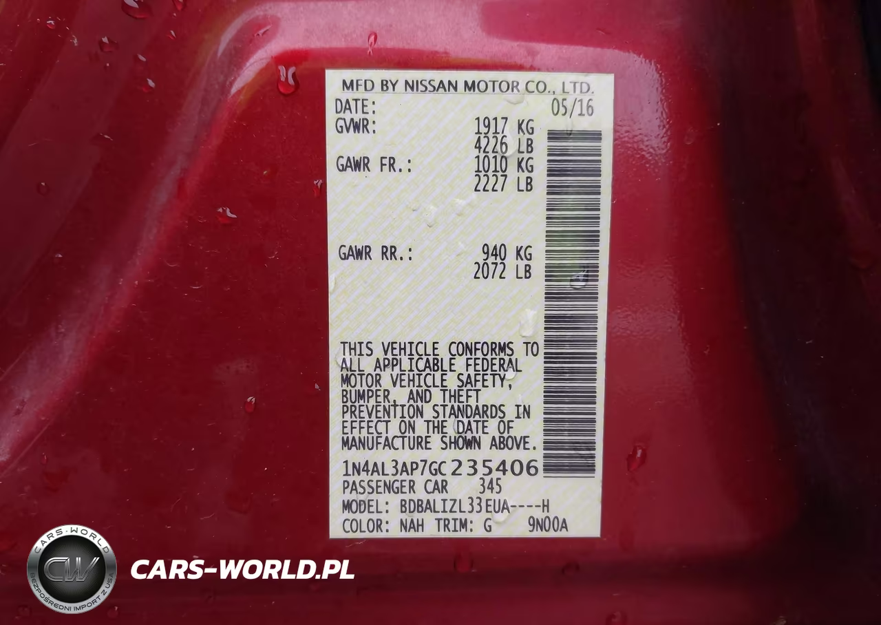2016 Nissan Altima 2.5 Sv VIN:1N4AL3AP7GC235406 - 9