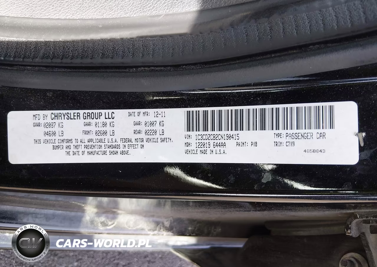 2012 Dodge Avenger Sxt VIN:1C3CDZCB2CN190415 - 9