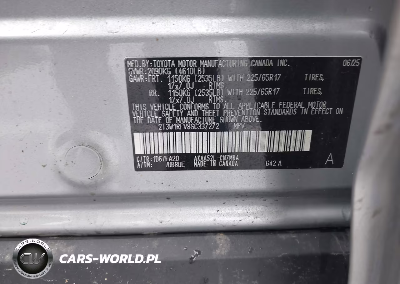 2025 Toyota Rav4 Xle VIN:2T3W1RFV8SC337272 - 9