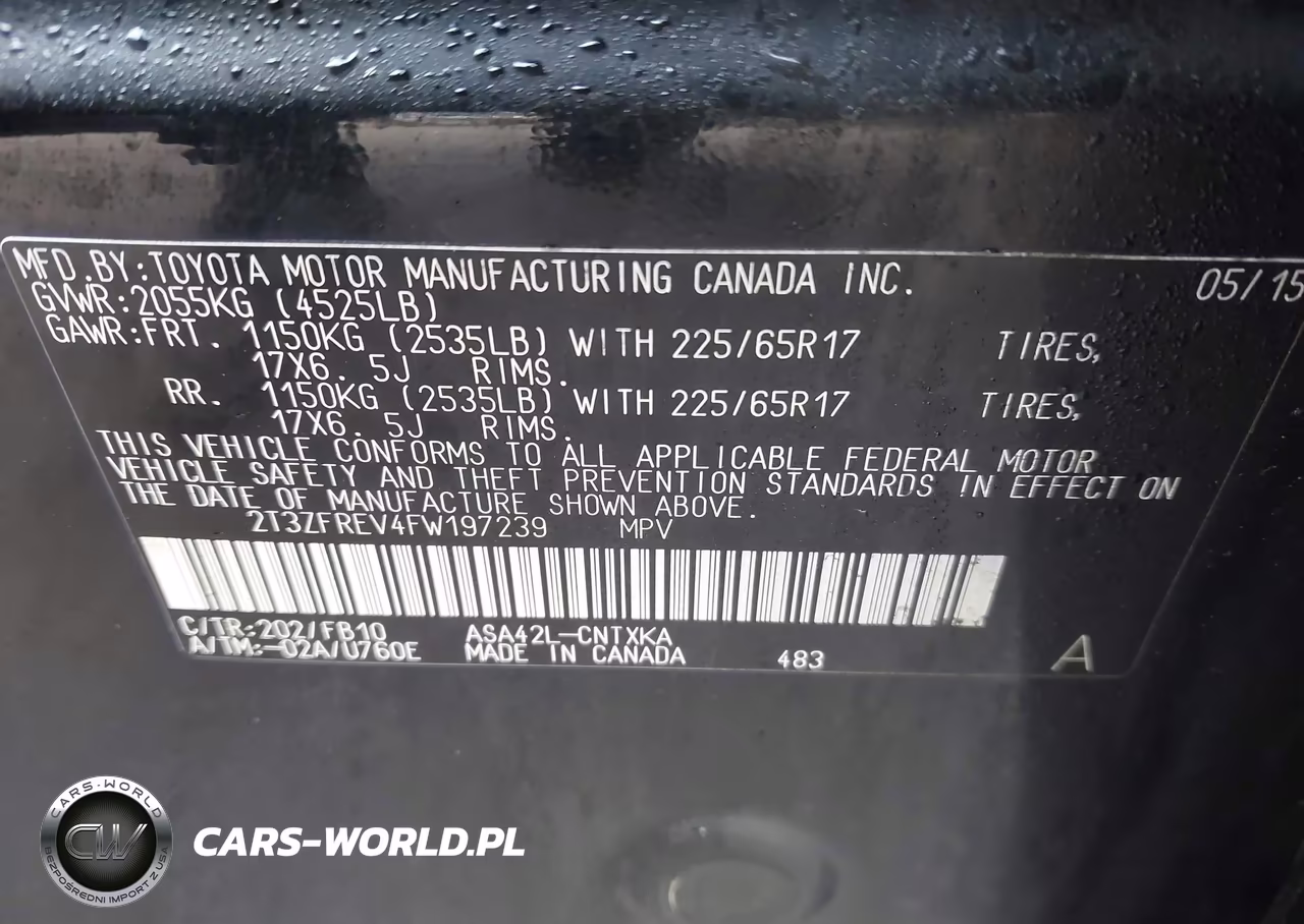 2015 Toyota Rav4 Le VIN:2T3ZFREV4FW197239 - 9