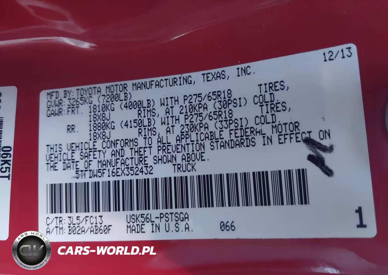 2014 Toyota Tundra Sr5 5.7L V8 VIN:5TFDW5F16EX352432 - 9