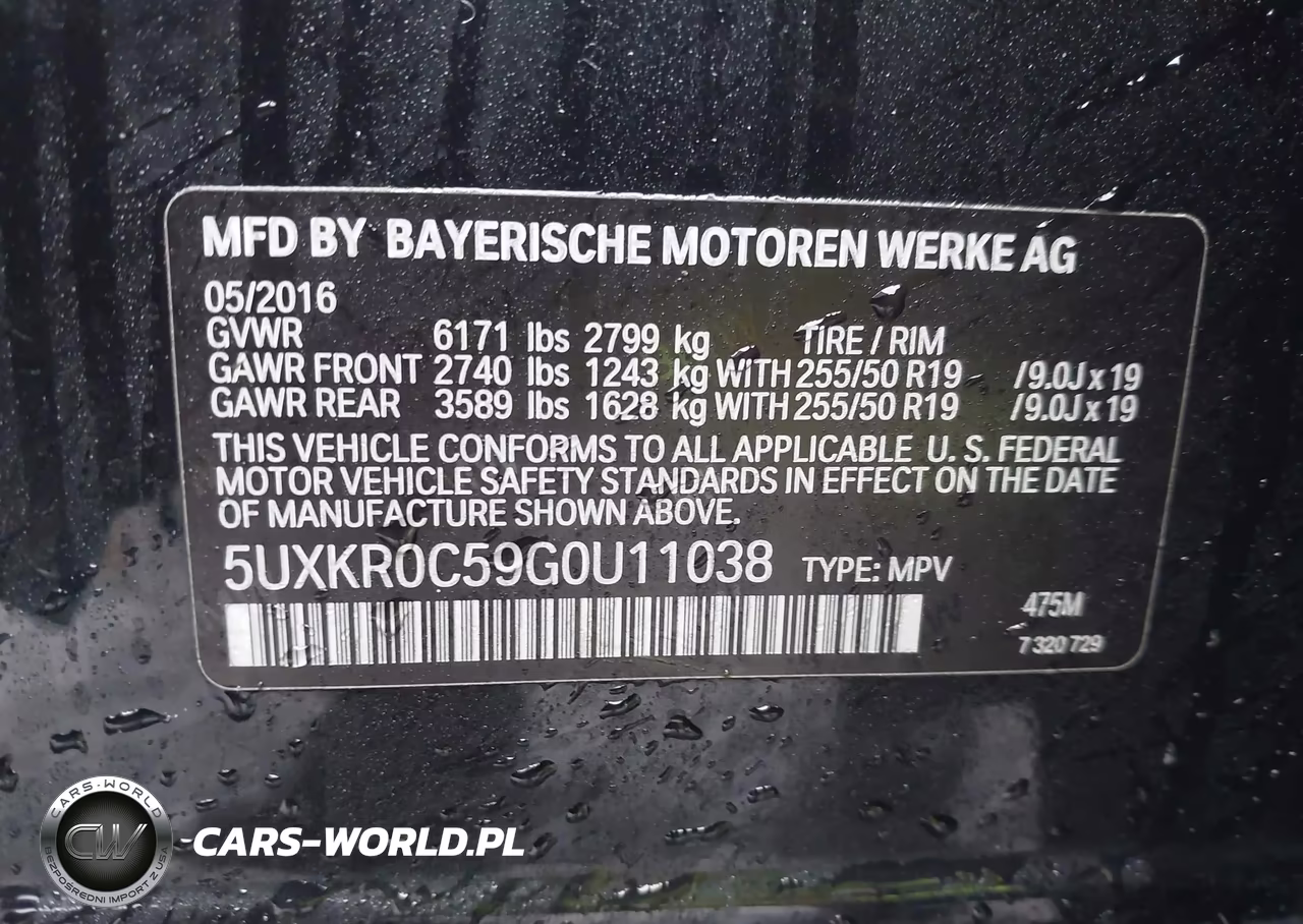 2016 BMW X5 xDrive35I VIN:5UXKR0C59G0U11038 - 9