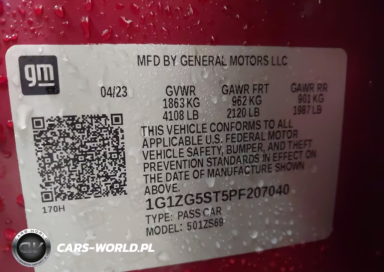 2023 Chevrolet Malibu Fwd Rs VIN:1G1ZG5ST5PF207040 - 9