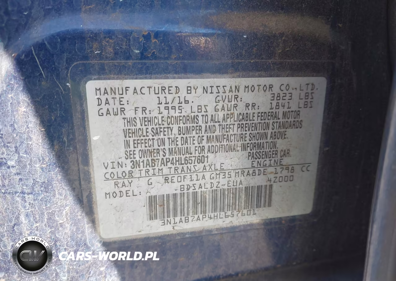 2017 Nissan Sentra Sv VIN:3N1AB7AP4HL657601 - 9