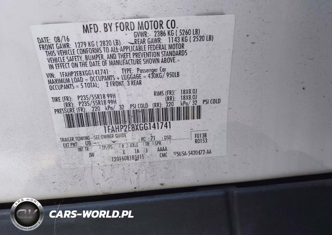 2016 Ford Taurus Sel VIN:1FAHP2E8XGG141741 - 9