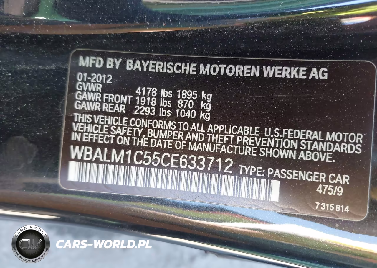 2012 BMW Z4 Sdrive35Is VIN:WBALM1C55CE633712 - 9