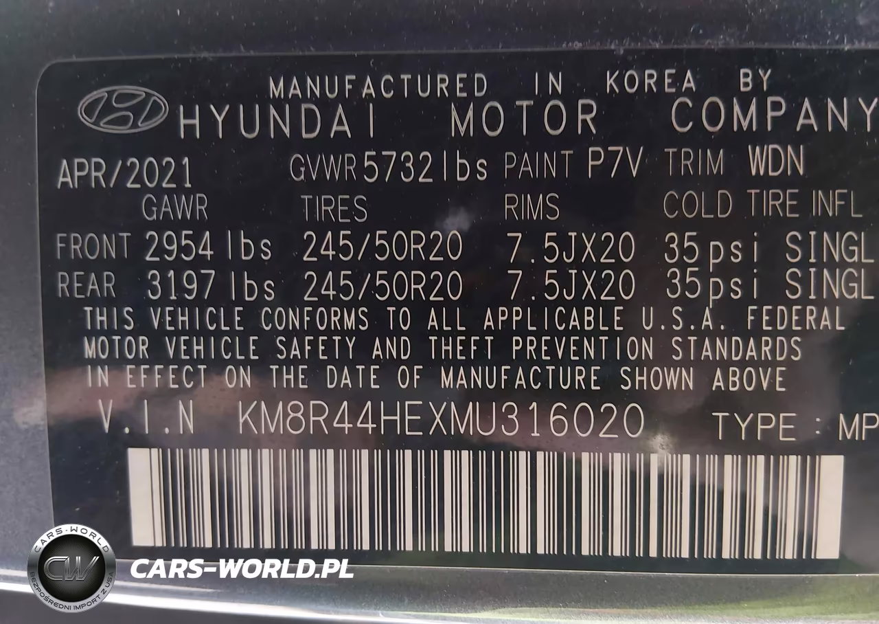 2021 Hyundai Palisade Sel VIN:KM8R44HEXMU316020 - 9