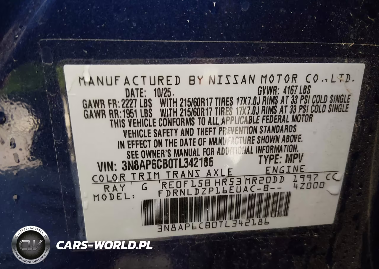2026 Nissan Kicks Sv VIN:3N8AP6CB0TL342186 - 9
