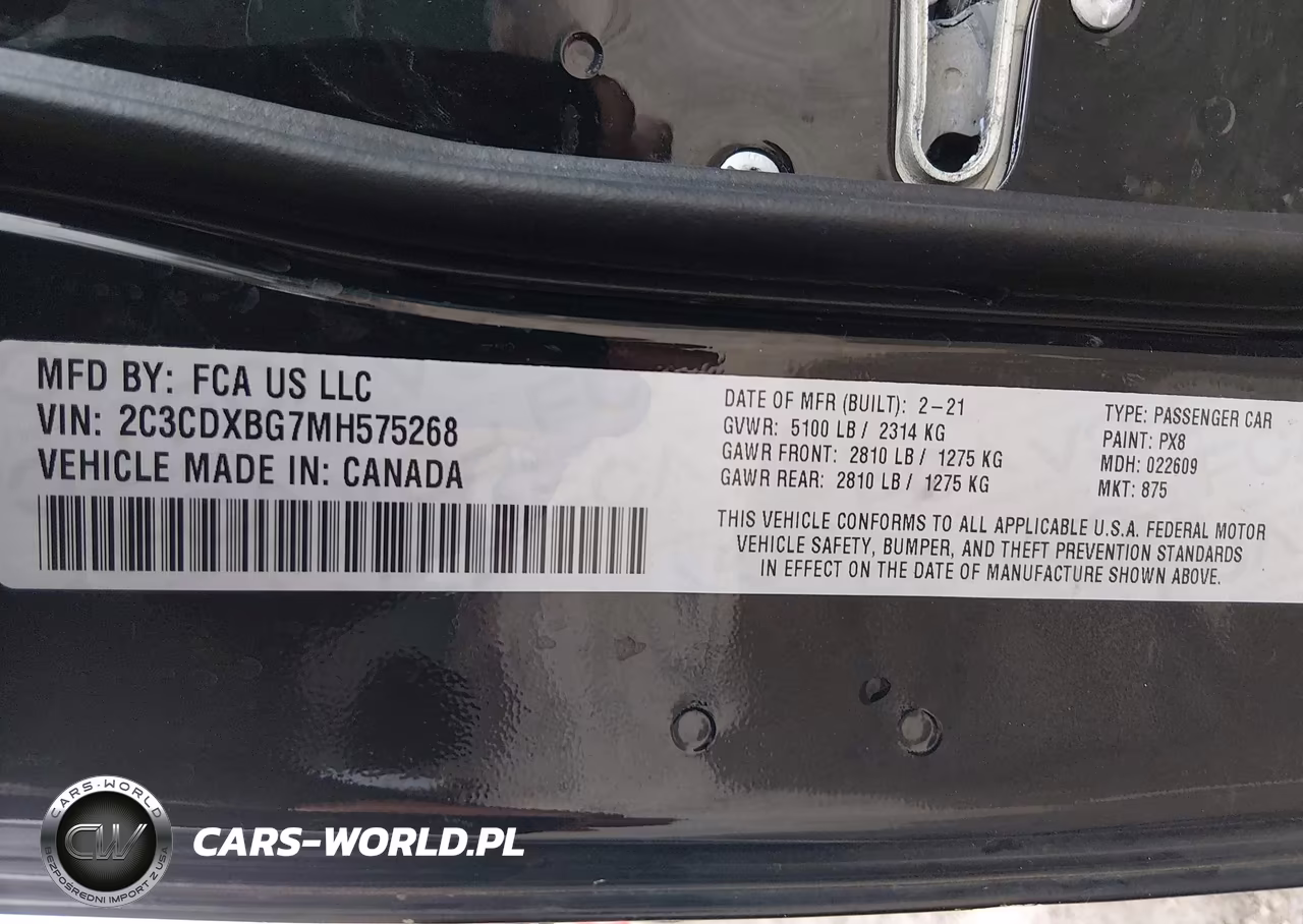 2021 Dodge Charger Sxt Rwd VIN:2C3CDXBG7MH575268 - 9