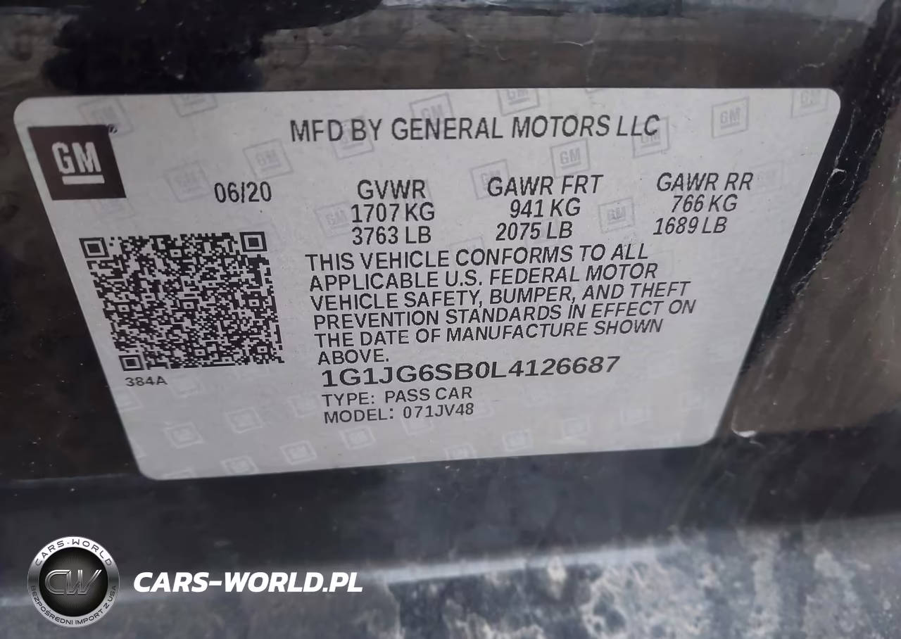 2020 Chevrolet Sonic Fwd 1Fl 5-Door VIN:1G1JG6SB0L4126687 - 9