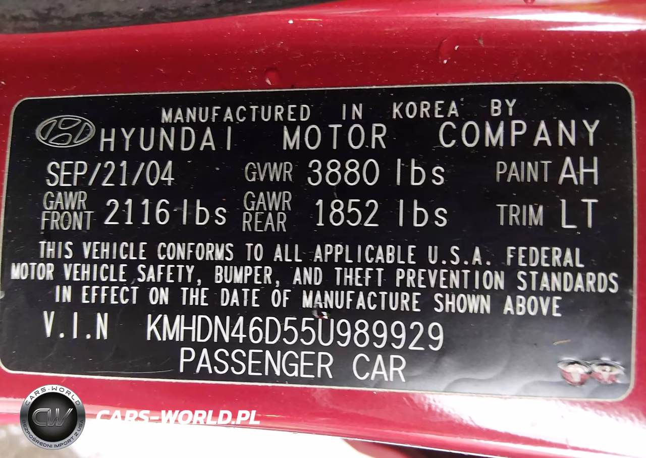 2005 Hyundai Elantra Gls-Gt VIN:KMHDN46D55U989929 - 9