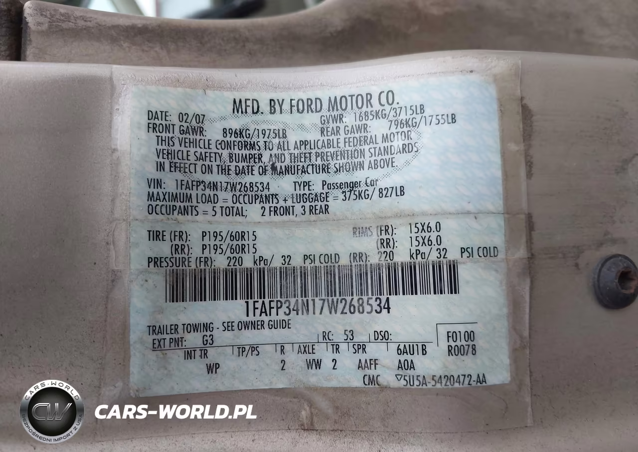 2007 Ford Focus S-Se-Ses VIN:1FAFP34N17W268534 - 9