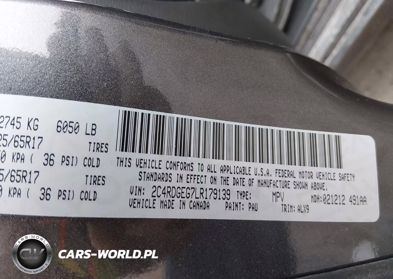 2020 Dodge Grand Caravan Gt VIN:2C4RDGEG7LR179139 - 9