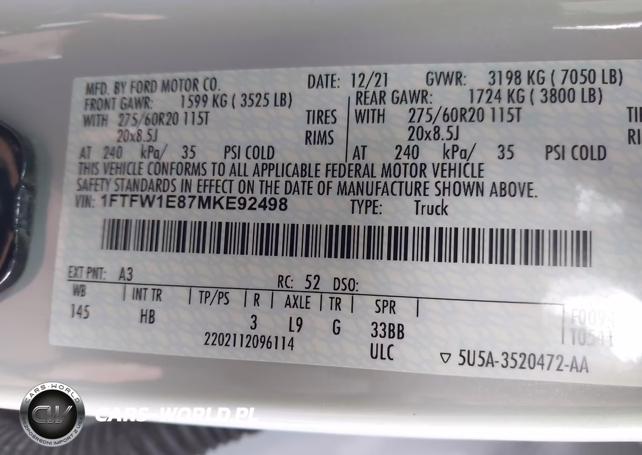 2021 Ford F-150 Lariat VIN:1FTFW1E87MKE92498 - 9