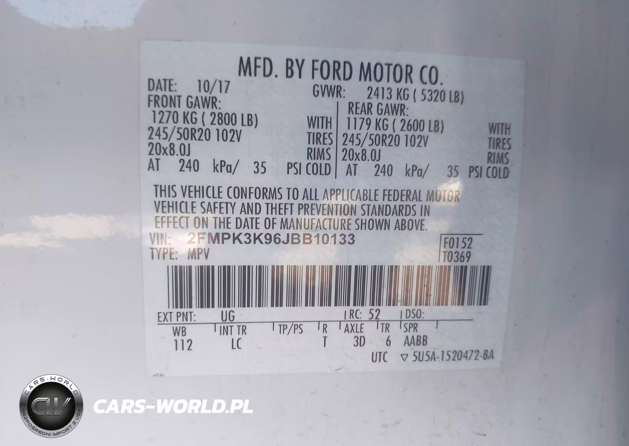 2018 Ford Edge Titanium VIN:2FMPK3K96JBB10133 - 9