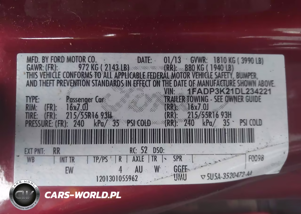 2013 Ford Focus Se VIN:1FADP3K21DL234221 - 9