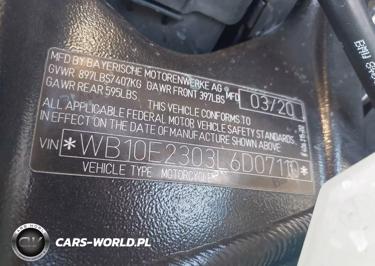 2020 BMW S 1000 Rr VIN:WB10E2303L6D07110 - 10