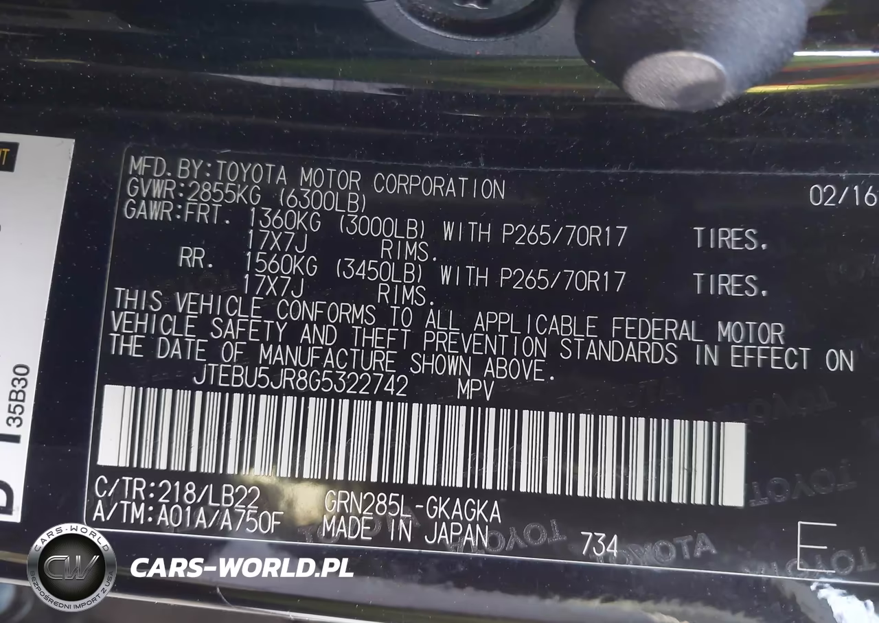 2016 Toyota 4Runner Sr5 Premium VIN:JTEBU5JR8G5322742 - 9