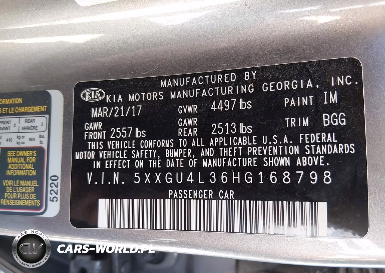 2017 Kia Optima Ex VIN:5XXGU4L36HG168798 - 9