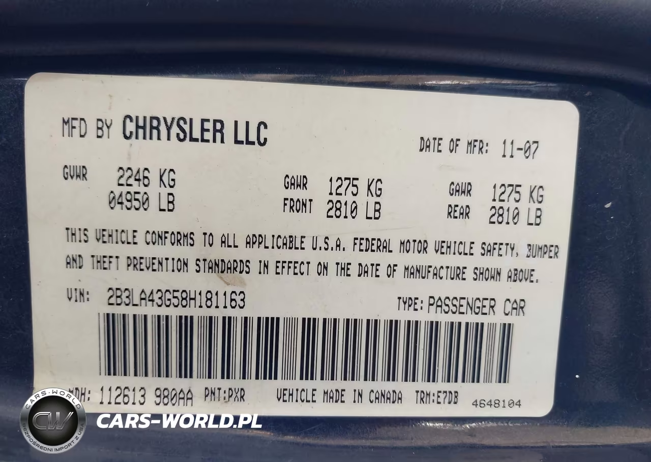 2008 Dodge Charger VIN:2B3LA43G58H181163 - 9