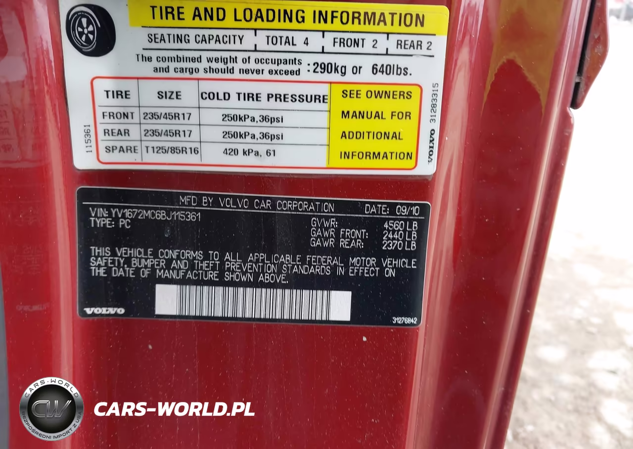2011 Volvo C70 T5 VIN:YV1672MC6BJ115361 - 9